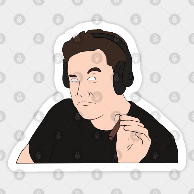 Elon Musk Weed Sticker by Zeeph